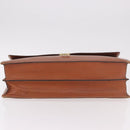 LOEWE Briefcase Leather Brown Gold Auth 190454-5