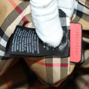 BURBERRY Nova Check Tote Bag Canvas Beige Silver Auth 190455M-11