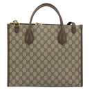 GUCCI GG Supreme Donald duck Hand Bag PVC 2way Beige Gold 648134 Auth 190456M-3