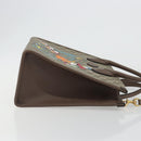GUCCI GG Supreme Donald duck Hand Bag PVC 2way Beige Gold 648134 Auth 190456M-4