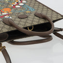 GUCCI GG Supreme Donald duck Hand Bag PVC 2way Beige Gold 648134 Auth 190456M-7