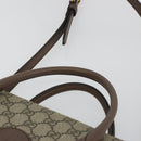 GUCCI GG Supreme Donald duck Hand Bag PVC 2way Beige Gold 648134 Auth 190456M-8