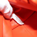 BOTTEGA VENETA The Chain Pouch Shoulder Bag Leather Orange Gold Auth 190460SV-21
