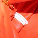 BOTTEGA VENETA The Chain Pouch Shoulder Bag Leather Orange Gold Auth 190460SV-11