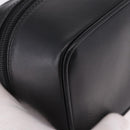GUCCI Horsebit Vanity Hand Bag Leather Black Gold Auth 190461A-10