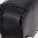 GUCCI Horsebit Vanity Hand Bag Leather Black Gold Auth 190461A-12
