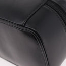 GUCCI Horsebit Vanity Hand Bag Leather Black Gold Auth 190461A-13