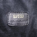 GUCCI Horsebit Vanity Hand Bag Leather Black Gold Auth 190461A-16
