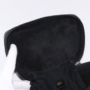 GUCCI Horsebit Vanity Hand Bag Leather Black Gold Auth 190461A-17
