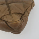 CHANEL Bubble Quilt Chain Shoulder Bag Lamb Skin Brown Gold CC Auth 190462SAV-9