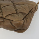 CHANEL Bubble Quilt Chain Shoulder Bag Lamb Skin Brown Gold CC Auth 190462SAV-15