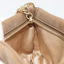 CHANEL Bubble Quilt Chain Shoulder Bag Lamb Skin Brown Gold CC Auth 190462SAV-19