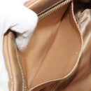 CHANEL Bubble Quilt Chain Shoulder Bag Lamb Skin Brown Gold CC Auth 190462SAV-21