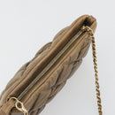 CHANEL Bubble Quilt Chain Shoulder Bag Lamb Skin Brown Gold CC Auth 190462SAV-6