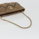CHANEL Bubble Quilt Chain Shoulder Bag Lamb Skin Brown Gold CC Auth 190462SAV-7
