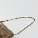 CHANEL Bubble Quilt Chain Shoulder Bag Lamb Skin Brown Gold CC Auth 190462SAV-8