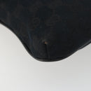 GUCCI GG Canvas Web Sherry Line Shoulder Bag Black Silver 256100 Auth 190463A-15