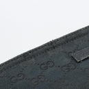 GUCCI GG Canvas Web Sherry Line Shoulder Bag Black Silver 256100 Auth 190463A-9