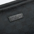 GUCCI GG Canvas Web Sherry Line Shoulder Bag Black Silver 256100 Auth 190463A-18