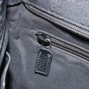 GUCCI GG Canvas Web Sherry Line Shoulder Bag Black Silver 256100 Auth 190463A-22