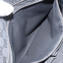 GUCCI GG Canvas Web Sherry Line Shoulder Bag Black Silver 256100 Auth 190463A-23