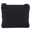 GUCCI GG Canvas Web Sherry Line Shoulder Bag Black Silver 256100 Auth 190463A-2