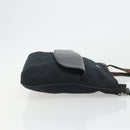 GUCCI GG Canvas Web Sherry Line Shoulder Bag Black Silver 256100 Auth 190463A-3