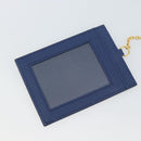 PRADA Long Wallet Safiano Leather Blue Gold Auth 190465A-12