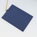 PRADA Long Wallet Safiano Leather Blue Gold Auth 190465A-27