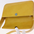 CARTIER Shoulder Bag Patent Leather Yellow Silver Auth 190468V-15