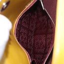 CARTIER Shoulder Bag Patent Leather Yellow Silver Auth 190468V-21