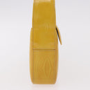 CARTIER Shoulder Bag Patent Leather Yellow Silver Auth 190468V-5