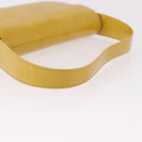 CARTIER Shoulder Bag Patent Leather Yellow Silver Auth 190468V-7
