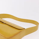CARTIER Shoulder Bag Patent Leather Yellow Silver Auth 190468V-8