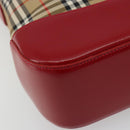 BURBERRY Nova Check Shoulder Bag Canvas Beige Gold Auth 190469A-14