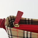 BURBERRY Nova Check Shoulder Bag Canvas Beige Gold Auth 190469A-11