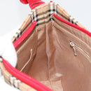 BURBERRY Nova Check Shoulder Bag Canvas Beige Gold Auth 190469A-18