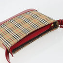 BURBERRY Nova Check Shoulder Bag Canvas Beige Gold Auth 190469A-6