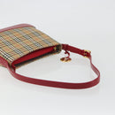 BURBERRY Nova Check Shoulder Bag Canvas Beige Gold Auth 190469A-7