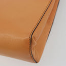 CELINE Circle Shoulder Bag Leather Orange Gold Auth 190471A-15