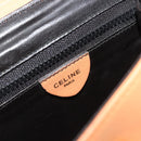 CELINE Circle Shoulder Bag Leather Orange Gold Auth 190471A-18