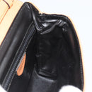 CELINE Circle Shoulder Bag Leather Orange Gold Auth 190471A-19