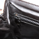 CELINE Circle Shoulder Bag Leather Orange Gold Auth 190471A-21