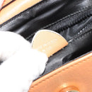 CELINE Circle Shoulder Bag Leather Orange Gold Auth 190471A-12