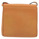 CELINE Circle Shoulder Bag Leather Orange Gold Auth 190471A-2