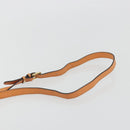 CELINE Circle Shoulder Bag Leather Orange Gold Auth 190471A-8