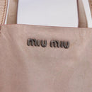 Miu Miu Hand Bag Leather Pink Silver Auth 190473A-17
