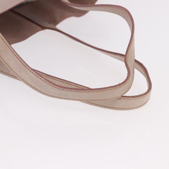 Miu Miu Hand Bag Leather Pink Silver Auth 190473A