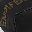 FENDI Hand Bag Canvas Black Gold Auth 190474-14