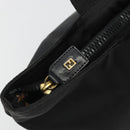 FENDI Hand Bag Canvas Black Gold Auth 190474-10